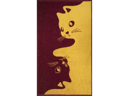 Полотенце махровое 6с103.412ж1 Инь-ян-коты(кр.дерево1) 50х90см