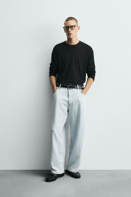 LIGHTWEIGHT LOOSE WIDE-LEG JEANS - Zara фото 10
