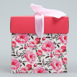Цена за 2 шт. Коробка подарочная складная, упаковка, С 8 марта, 10?10?10 см