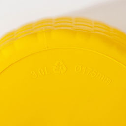 Цена за 2 шт. Горшок для цветов с поддоном «Ротанг», 3 л, d=17 см, h=17 см, пластиковый, жёлтый