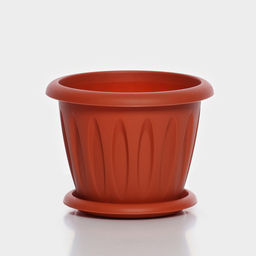 Цена за 3 шт. Горшок для цветов с поддоном «Фелиция», 900 мл, d=14.2 см, h=11 см, цвет терракотовый