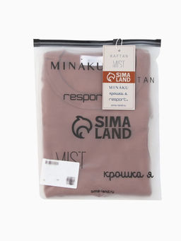 Майка женская базовая MINAKU, размер 46, коричневая, ткань рибана