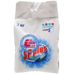 SP PLUS стир.порошок 3кг Универсал (п/э пакет)