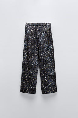 PRINTED FLOWING TROUSERS - Zara фото 3