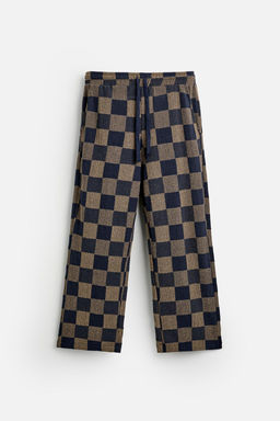 CHECK KNIT TROUSERS - Zara фото 6