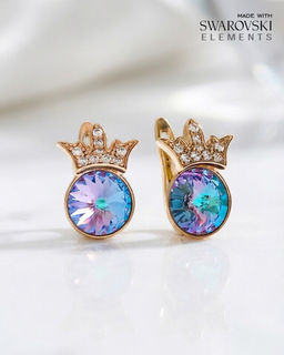 Серьги с кристаллами Swarovski