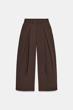 WIDE-LEG TROUSERS WITH THIN BELT - Zara фото 6