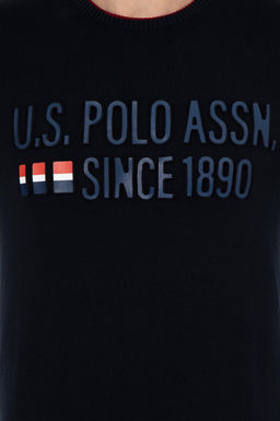 U. S. Polo Assn Мужской темно-синий трикотажный свитер с круглым вырезом - U.s. polo assn фото 18