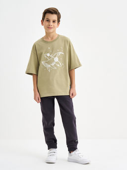 Футболка для девочки цвета хаки с принтом - Kogankids фото 15