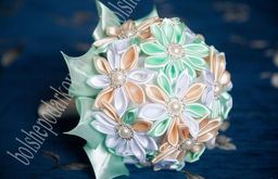 Лента атласная 1 см*25 ярд (10 бобин) SF-1361, тиффани №054 - No name фото 2