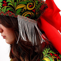 Карнавальный костюм Народные гуляния. Рябиновые гроздья, накидка, кокошник, р-р 42-50 - Страна карнавалия фото 6