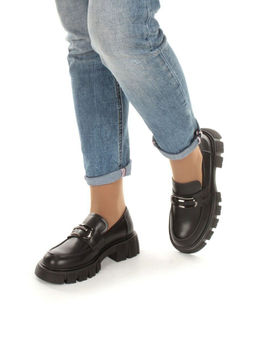 03-C1821-1 BLACK Лоферы женские (натуральная кожа)