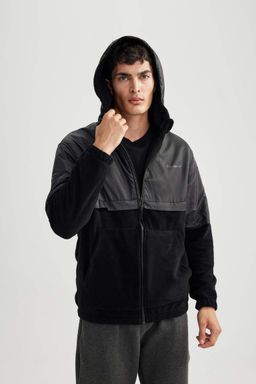 Флисовый кардиган с капюшоном Discovery Channel Relax Fit - Defacto фото 5