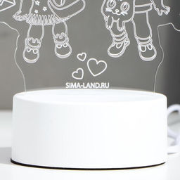 Светильник 3D RISALUX «Подружки», LED-ночник, RGB, от сети