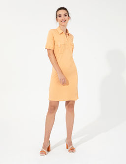 Turuncu Polo Yaka Elbise - Pierre cardin фото 2