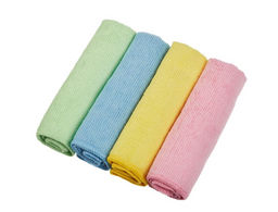 Салфетка из микрофибры 30*30см 200гр/м2 ультразвуковая резка Синяя