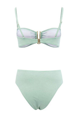 Mint Simli Aksesuarl? Straplez Kapl? Regular Yuksek Bel Bikini Tak?m? TBESS24BT00054