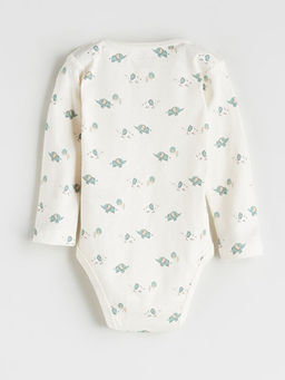 Bisiklet Yaka Bask?l? Erkek Bebek ??t??tl? Body