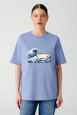 Арт. 3-1146 Футболка женская 42-50 (5 шт) Цвет:сиреневый - Калинка фото 2