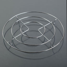 Подставка под горячее на ножках «Круг», 17.5×17.5×1.5 см, хромированная