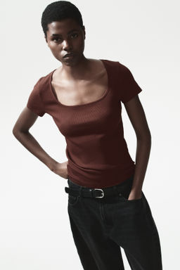 Camiseta en canal? de algod?n - H&m фото 10