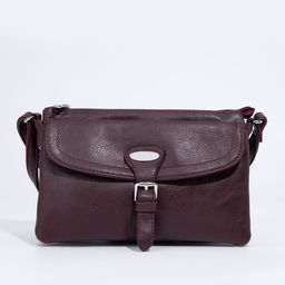 Сумка-мессенджер на молнии, цвет бордовый