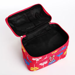 Косметичка, 2 отдела на молниях, цвет малиновый - Simaland фото 3