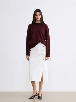 Bisiklet Yaka Kad?n Triko Kazak