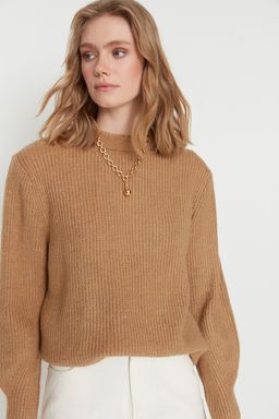 Tas Genis Kal?p Couple Yumusak Dokulu Basic Triko Kazak TWOAW20FV0142 - Trendyolmilla фото 30