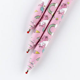 Цена за 10 шт. Эко-ручка Единорог, синяя паста, 1.0 мм