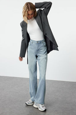 Ac?k Mavi More Sustainable Premium More Sustainable Normal Bel Wide Leg Jeans TWOAW25JE00100