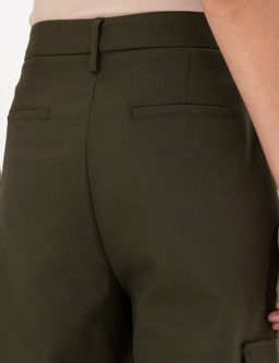 Haki Flare Fit Kuma_ Pantolon