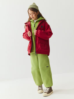 Джоггеры оверсайз Лайм с карманами утепленные 7+ - Bungly фото 2