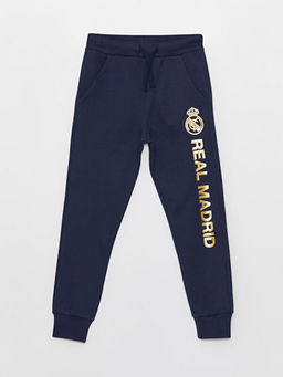 Beli Lastikli Real Madrid Bask?l? Erkek ?ocuk Jogger E?ofman Alt?