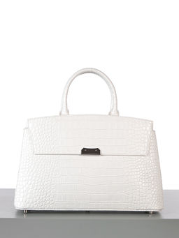 LACCOMA сумка НИ8099-белый натуральная кожа хлопок фото 3