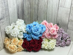 Букет искусственных цветов Buro Розы молочные 9 бутонов высота 50 см  фото 3