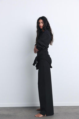 INTERLOCK KNIT TROUSERS WITH VENTS - Zara фото 3