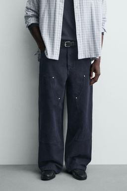 STUDDED CARPENTER TROUSERS - Zara фото 19