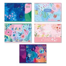 Светоч 32АЛСК4_0_3_9 Альбом для рисования 100 г/м2 A4 29 х 20.5 см 32 л. 5 шт. на скобе 000216 Цветочная фантазия