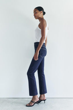 ZW COLLECTION BOOTCUT HIGH-WAIST CROPPED JEANS - Zara фото 14