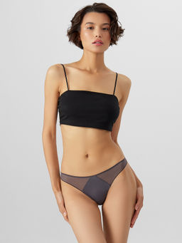 Цена за 2 штуки! Трусы бразилиана женские серые