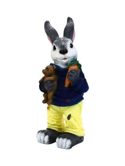 Садовая фигура из полистоуна «Заяц с морковкой», 20×19×46 см