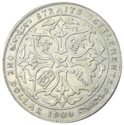 1 доллар 1909 года Стрейтс Сетлментс