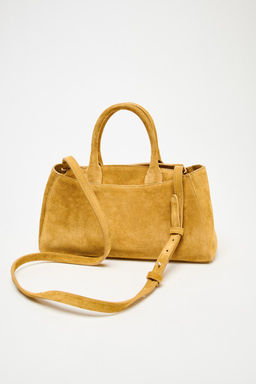 MINI SPLIT SUEDE CITY BAG - Zara фото 4