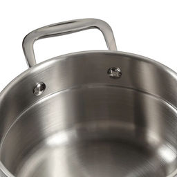 1273 GIPFEL Кастрюля GALA 18х10см/ 2.3 л со стеклянной крышкой, с индукционным капсульным дном. Материал: нерж. сталь 18/10. Толщина: 0,7мм / 4 мм  фото 4