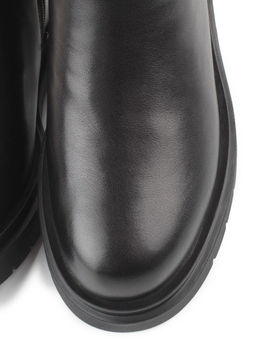 Z4228M BLACK Полусапоги зимние женские (натуральная кожа, натуральный мех) - Фабричный китай фото 11