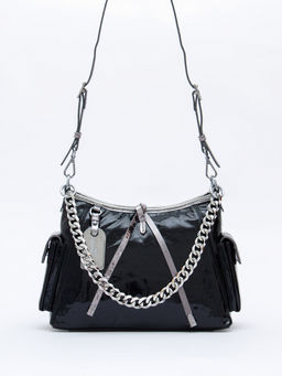 Сумка 2096Y black silver Polina&Eiterou