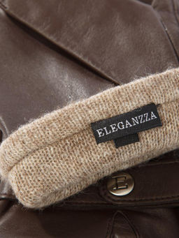 Перчатки мужские 100% ш IS980 d.brown/brown - Eleganzza фото 4