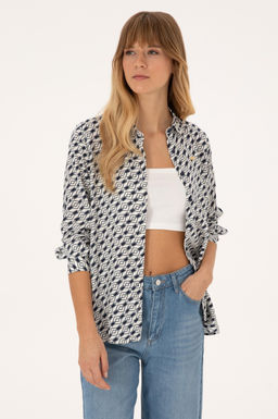 Kad_n Lacivert Uzun Kollu G_mlek