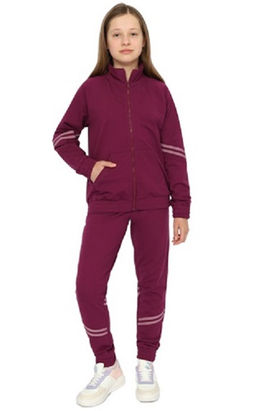 CRB wear/CWJG 90197-24 Костюм для девочки (толстовка, брюки),бордовый/Ex.Cherubino